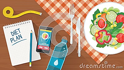 Food and diet Vector Illustration