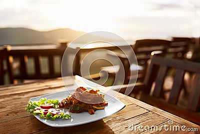 Food. Dinner In Thai Restaurant. Healthy Meal. Travel To Thailand Stock Photo