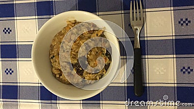 Food dish: risotto in an Italian restaurant Stock Photo