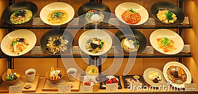 Food at display in Japan Stock Photo