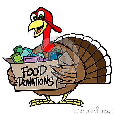 Food Donation Vector Illustration