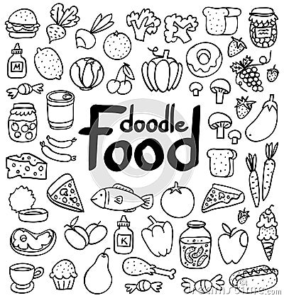 Food doodle Vector Illustration