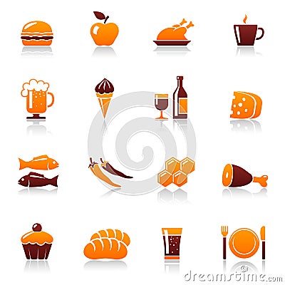 Food and drink icons Vector Illustration