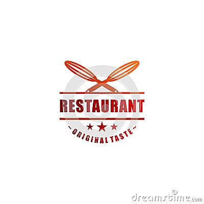 Food and drink Logo or Restaurant symbol for Cafe and any business Stock Photo