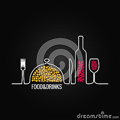 Food and drink menu background Vector Illustration