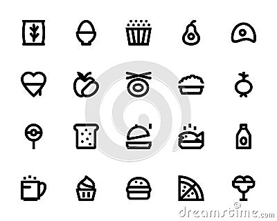 Food and Drinks Vector Icons 7 Stock Photo