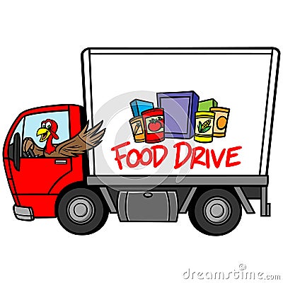 Food Drive Vector Illustration