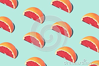 Food fashion food pattern with grapefruits Stock Photo