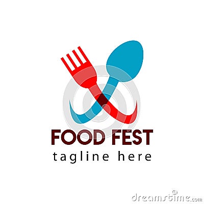 Food Fest Logo Vector Template Design Illustration Vector Illustration