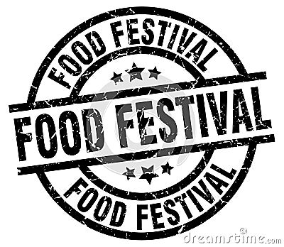 food festival stamp Vector Illustration