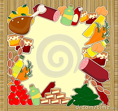 Food frame Vector Illustration