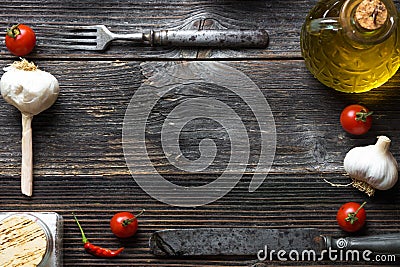Food frame Stock Photo