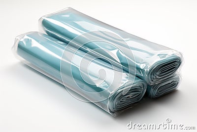 Food Grade Cling Film on white background Stock Photo