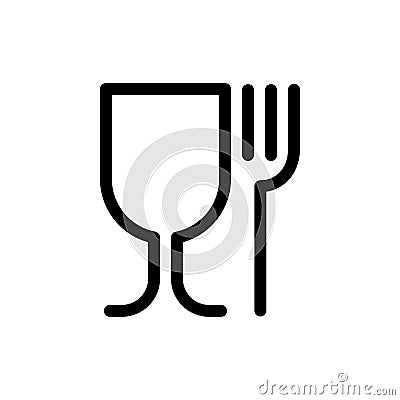 Food grade plastic icon isolated on white Vector Illustration
