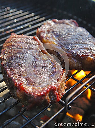Food grilling stake Stock Photo
