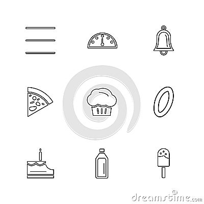 food, health , nutrious , healthy , eps icons set vector Vector Illustration