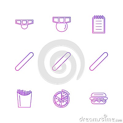 food, health , nutrious , healthy , eps icons set vector Vector Illustration