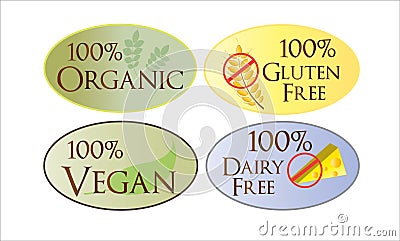 Food Health Web Icons Vector Illustration