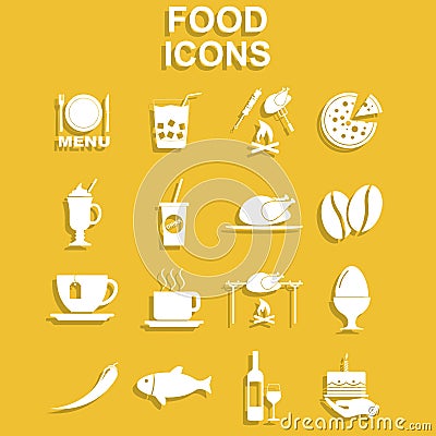 Food icon set Vector Illustration