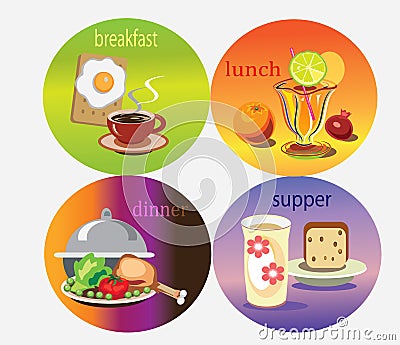 Food icons. Stock Photo