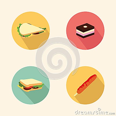 Food Icons Vector Illustration