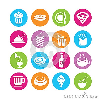 Food icons Stock Photo