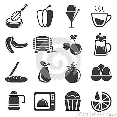 Food icons Stock Photo