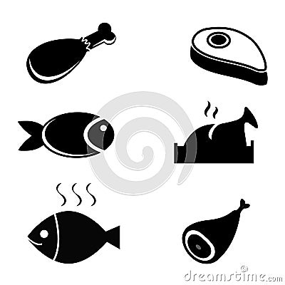 Food Icons - Set vector illustrator Vector Illustration