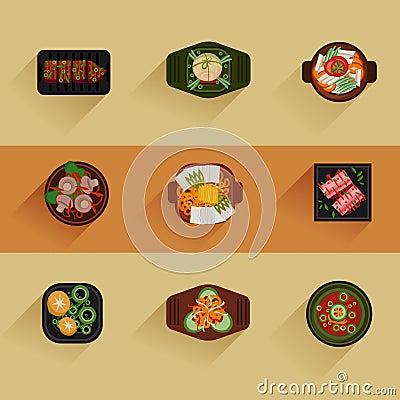 Food Illustration Korean food Vector icon Vector Illustration