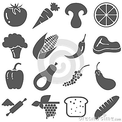 Food ingredient Icon Set Vector Vector Illustration