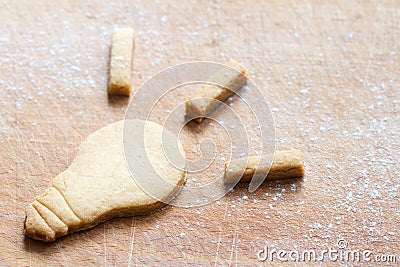 Food inspiration concept with cookie bulb Stock Photo