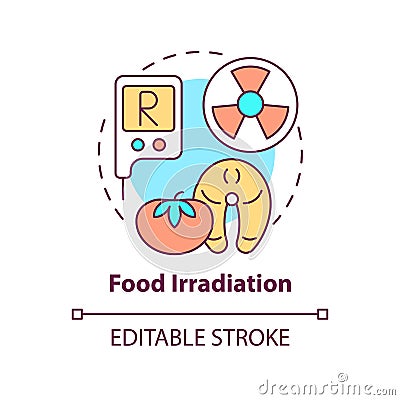 Food irradiation concept icon Vector Illustration