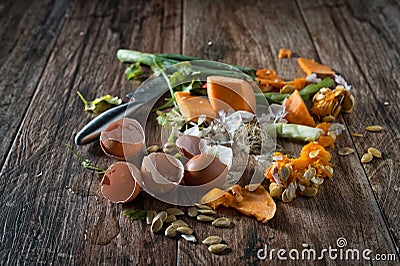 Food leftovers ready to compost Stock Photo