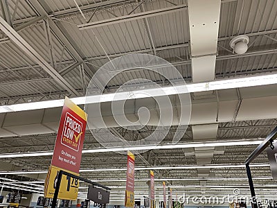 Food Lion Grocery store interior ceiling Editorial Stock Photo