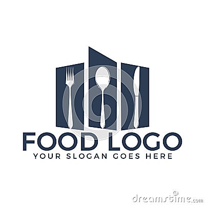 Food logo design template. Stock Photo