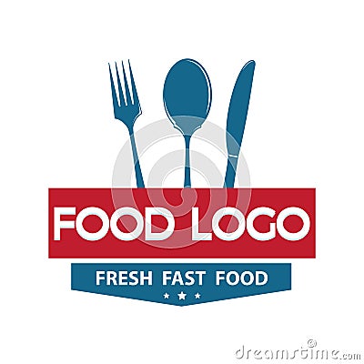 Food logo design template. Stock Photo