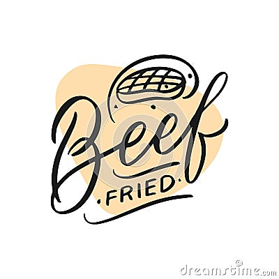 Food logo doodle design template. Vector eps10 letter logotype illustration Cartoon Illustration