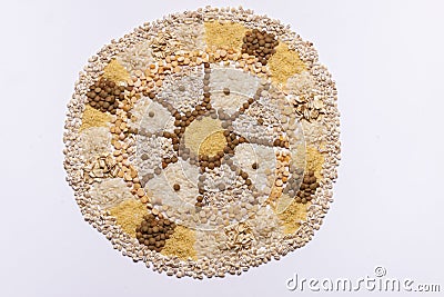 Food Mandala wheel Stock Photo