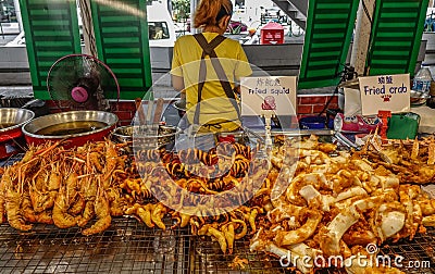 Food market in Bangkok, Thailand Editorial Stock Photo