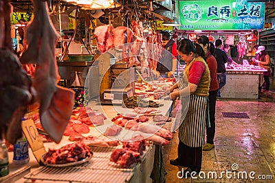 Food markets in Guangzhou, China Editorial Stock Photo