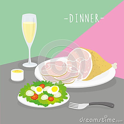 Food Meal Dinner Cook Dairy Eat Drink Menu Restaurant Vector Vector Illustration