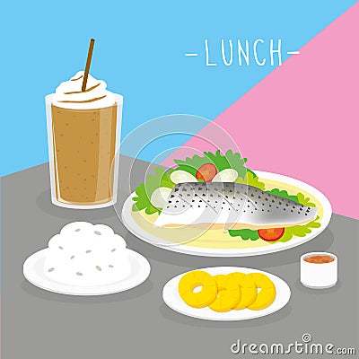 Food Meal Lunch Cook Dairy Eat Drink Menu Restaurant Vector Vector Illustration