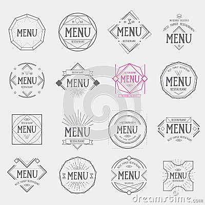 Food menu, restaurant template design. Flyer cafe. Brochure vint Vector Illustration