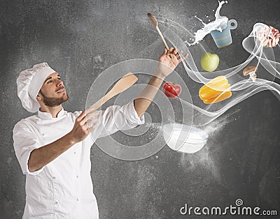 Food musical harmony Stock Photo