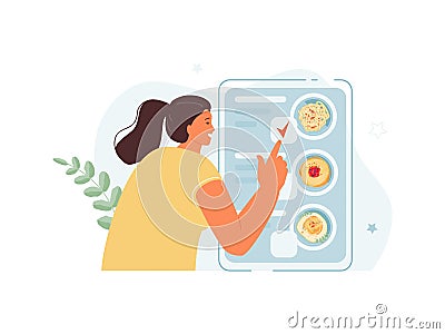 Food order online delivery vector Vector Illustration