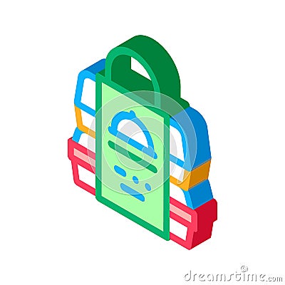 Food packages delivery isometric icon vector illustration Vector Illustration