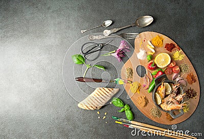 Food palette concept Stock Photo