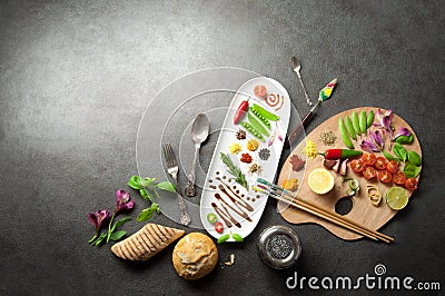 Food palette concept Stock Photo