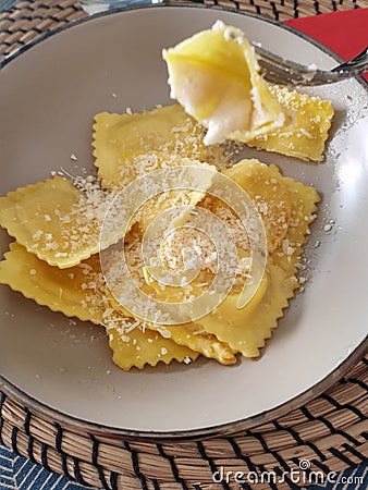 Food pasta yellow Stock Photo