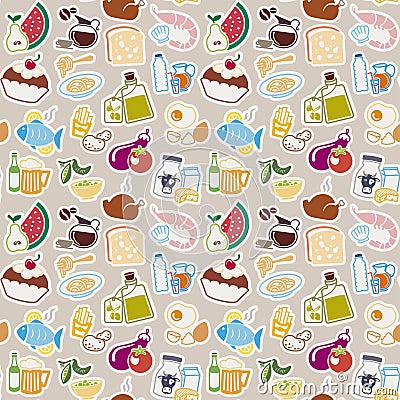 Food pattern Vector Illustration